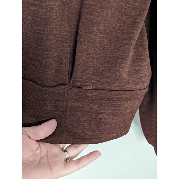 Athleta Altitude Polartec Half Zip Women's Sweatshirt in Mahogany Brown - Size L - Picture 5 of 8